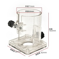 Base de protection transparente pour modèle 3700, accessoire de ramassage de poussière pour défonceuses à bois