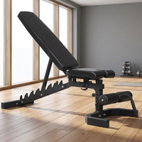 Banc de musculation stable et antidérapant, réglable, large, en acier robuste, inclinable, déclinable, plat, pour la musculation à domicile, la salle de sport, l'entraînement de force