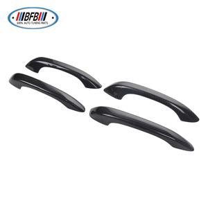 Cubierta de manija de puerta lateral de fibra de carbono seca real 2018 accesorio Porsche Macan mejora los kits de carrocería de coche - Product Image 4