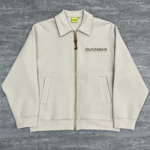 Chaqueta de diseñador con logotipo personalizado de alta calidad, fabricantes de chaquetas con solapa gruesa y cremallera, chaqueta de invierno estampada estilo streetwear para hombre - Product Image 1