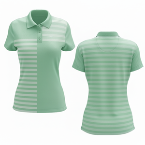 Vente chaude de polo décontracté pour femmes vêtements de sport courts en tissu de polyester de soie de style mince avec impression par sublimation de logo personnalisé - Product Image 1