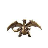 Statue de dragon volant en laiton |   Ornement de bureau vintage |   Figurine d'animal porte-bonheur pour la décoration de la maison et du bureau |   Cadeau artisanal en gros