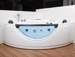 舒适现代独立式亚克力浴缸 2 人用迷你热水浴缸水疗漩涡组合按摩浴缸环保酒店室内/室外使用 - Product Image 4