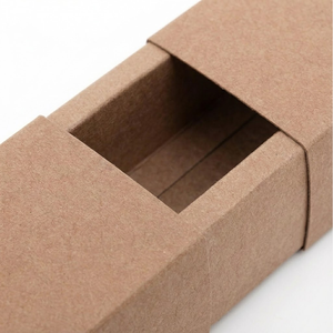 Small-batch Wholesale Custom Ready Stock Recyclable Kraft Paper <b>Drawer</b> Rigid Boxes PVC Transparent Boxes for Small Business - Product Image 4