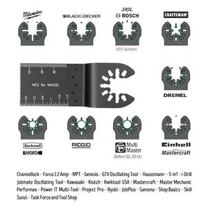 Lames de scie <span class=keywords><strong>oscillante</strong></span> pour bois/fer, 1 pièce, lames multi-outils bimétalliques à dégagement rapide, compatibles avec Porter Cable/Rockwell/Black - Product Image 4