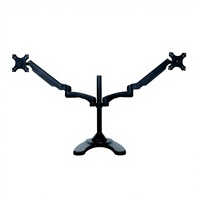 Support double pour moniteur DMP GS352D-STAND en acier allié et alliage d'aluminium avec ressort à gaz, pour moniteurs de 13 à 27 pouces, capacité de charge de 1,5 à 9 kg