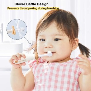 Brosse à dents d'apprentissage pour bébé, manche en silicone, brosse en PPSU, brosse à dents auto-nettoyante pour enfants, blanche, pour les soins bucco-dentaires quotidiens - Product Image 3
