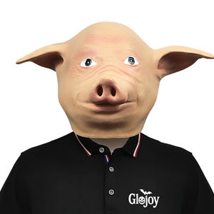Masque <span class=keywords><strong>de</strong></span> tête <span class=keywords><strong>de</strong></span> cochon en latex mignon en gros, masque d'animal réaliste pour déguisement, accessoires <span class=keywords><strong>de</strong></span> <span class=keywords><strong>blague</strong></span> pour fête d'Halloween, personnalisable - Product Image 1