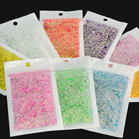 Fflfuu Ccdcii Série de perles à bulles 9 couleurs, lot de décoration d'ongles durable avec 2 grammes par couleur pour la création manuelle d'art des ongles DIY