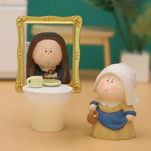 Boîte Mystère Demi-Lune Géante : Figurine d'Artiste Obèse, Statue de Chef-d'œuvre de Peinture Célèbre, Décoration Créative de Bureau - Product Image 5