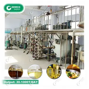 Multifunctional Automatic Industrial Complete Vegetable Crude Cooking Oil Refinery Plant for Processing Large Scale Edible