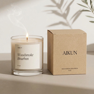 Vela Aromática Artesanal de Cera de Soya Ecológica, Sin Humo, en Vaso de Vidrio, para Tiendas de Regalos, Suministro de Fábrica AIKUN - Product Image 3