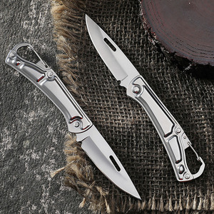 Cuchillo Plegable Compacto de Acero Inoxidable HK - Hoja Multiusos Portátil para Exteriores, Personalizable OEM/ODM, Metal DIY - Product Image 4