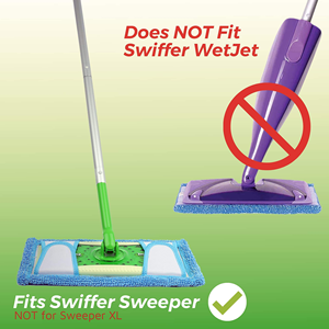 Panno Lavabile e Riutilizzabile Compatibile con Mop <span class=keywords><strong>Swiffer</strong></span>, Adatto per Pulizia a Secco e Umido - Product Image 3