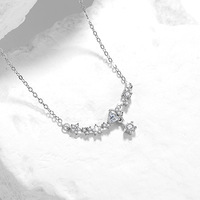 Collier Pendentif Arc Guirlande Fleur Papillon en Argent Sterling 925 Micro Pavé Zircon Cubique Élégant Personnalisé Mylove Vente en Gros