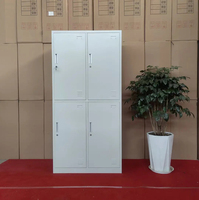 Casier en acier de haute qualité, armoire de rangement en acier laminé à froid avec 4 compartiments pour un usage quotidien des employés