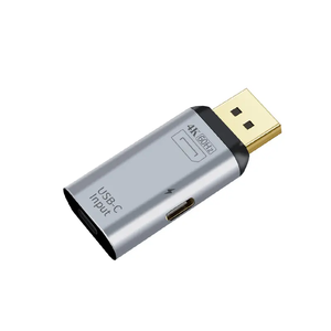 USB Loại C nữ 4K60hz âm thanh/<span class=keywords><strong>Video</strong></span> chuyển đổi <span class=keywords><strong>Adaptor</strong></span> 2-in-1 Transmitter PD sạc PVC + Vỏ hợp kim nhôm cho máy tính xách tay DC - Product Image 2