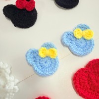 2025 populaire mignon dessin animé tricoté à la main Crochet laine bonbons forme coudre sur des patchs pour enfants vêtements chapeaux bricolage décoration