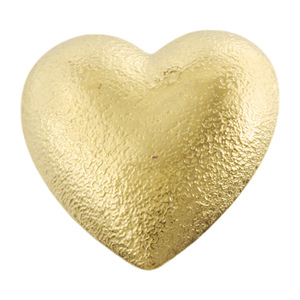 Colgante de Corazón de Acero Inoxidable 304, Chapado en Oro de 18K, Collar con Colgante de Corazón Texturizado Color Durazno - Product Image 5