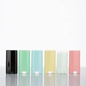 High Quality 15g Color Empty Deodorant Container Stick Oval Stick Deodorant Container Refillable