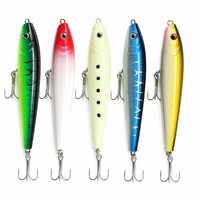 Leurre de pêche flottant longue portée Saltwater Pencil Popper - Appât pour thon et thon jaune en haute mer