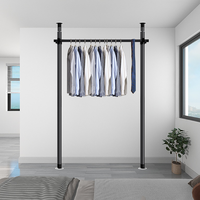 Armoire de Rangement d'Angle en Métal pour Chambre d'Enfant avec Porte-Vêtements Suspendus, Petite Armoire Pliante Mobile en Acier pour Optimiser l'Espace