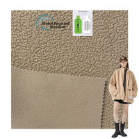 Tissu en microfibre sergé tissé en polyester recyclé/métallisé respirant, chaud et épais pour garçons et filles (type Teddy)
