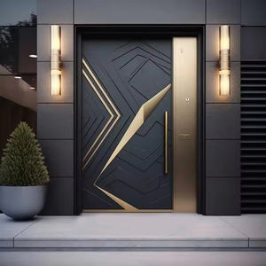 Moderne Gussschutztür aus Aluminium mit Diebstahlschutz Chinesisches Design Polymer Sicherheitshaustür - Product Image 1