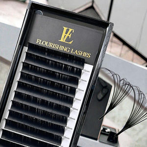 Extensions de cils naturelles faites à la main, vegan, sans cruauté, longues, super mates, souples, volume russe individuel 0.07 0.05 0.03 7mm Cc - Product Image 3