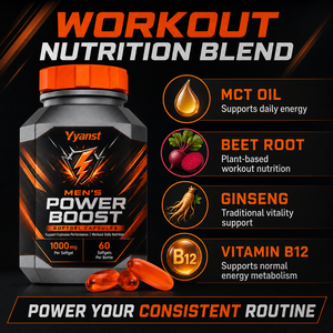 Capsules de Gélules Molles Power Boost pour Hommes 1000mg 60 unités – Adulte, Riches en Fibres, Améliore la Force Musculaire et la Concentration Mentale – Personnalisation OEM/ODM pour le Sport - Product Image 2