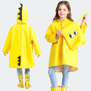 La giacca antipioggia per la scuola per bambini presenta un grazioso Design dinosauro, è un abbigliamento meteorologico di alta qualità per bambini - Product Image 2