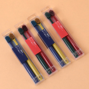 Lot de 2 brosses à dents manuelles à poils souples colorées pour usage domestique adulte - Product Image 2