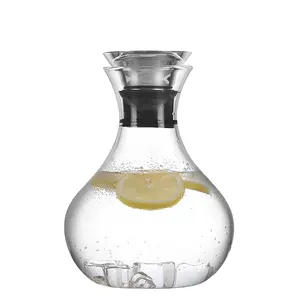 大容量水壶玻璃高硼硅冷水壶果汁壶玻璃器皿制造商定制硼硅酸盐玻璃水壶