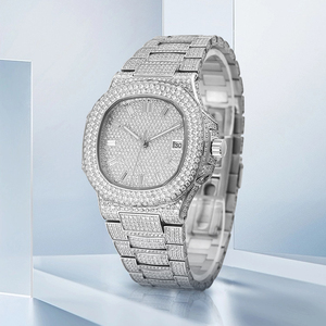 Montre mécanique de luxe de marque, testée au diamant, style hip-hop, entièrement sertie de moissanite VVS, ODM - Product Image 3