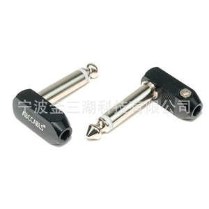 Abccables Right Angle Plug 6.35mm Mono Audio Connector For Guitar Bass Keyboard Instruments - Product Image 1