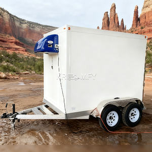 Camion de restauration mobile carré, chariots de vente de glaces, conteneur frigorifique de 20 pieds, chambre froide, remorque congélateur extérieure - Product Image 5