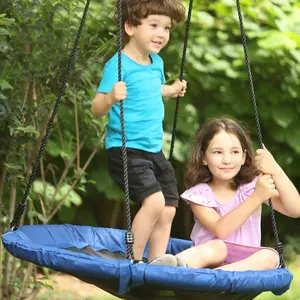 Columpio para platillo de árbol para niños, Columpio de plataforma para exteriores