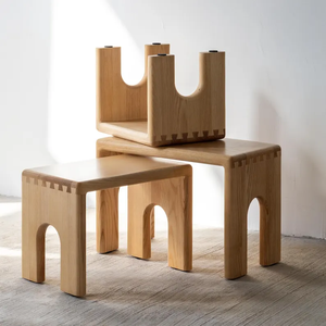 Taburete de inodoro de madera de diseño moderno duradero para cama de niños y taburete de paso de granja - Product Image 2