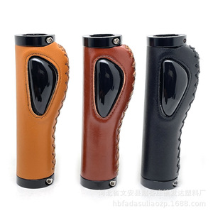 Puños para manillar de bicicleta de 22,2 mm con absorción de impactos para bicicletas de montaña, de cuero con agarre cómodo de silicona - Product Image 5