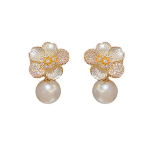 Argent Aiguille Perle Fleur Goutte <span class=keywords><strong>D</strong></span>'huile Lumière De Luxe Doux <span class=keywords><strong>Boucles</strong></span> <span class=keywords><strong>D</strong></span>'<span class=keywords><strong>oreilles</strong></span> Doux Zircon Haut De Gamme <span class=keywords><strong>Diamant</strong></span> Fleur Perle Pendentif <span class=keywords><strong>Boucles</strong></span> <span class=keywords><strong>D</strong></span>'<span class=keywords><strong>oreilles</strong></span> - Product Image 6