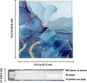 Álbum de Fotos Personalizado de Gran Capacidad 4x6, 600 Bolsillos, Material de Cubierta de PU y PP, para Fotos de Familia, Bodas, Aniversarios, Bebés y Vacaciones - Product Image 3