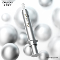 Conteneur de sérum réutilisable de conception haut de gamme, stylo de crème pour les yeux de 10ml, seringue Airless à Double paroi avec bouche compte-gouttes, Dosage de 0,2 cc