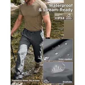 Pantalones de Senderismo para Hombre FOXA, Ligeros, Elásticos, de Nailon, Impermeables, de Secado Rápido, Corte Clásico - Product Image 3