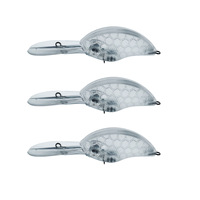 R-8233 supérieur droit 90mm 10g gros plongée profonde manivelle appâts leurre corps blancs appâts longue lèvre non peint leurre appâts en plastique dur