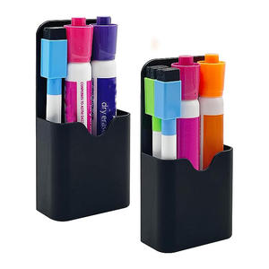 Marqueur de tableau blanc à pointe fine personnalisé, marqueurs de tableau blanc colorés pour enfants, enseignants, encre noire et rouge, usage scolaire, tableau blanc - Product Image 2