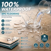 100% Wasserdichter & Kratzfester Rutschfester Verschleißfester Moderner SPC-Bodenbelag