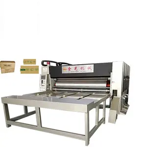 chain feeder semi-automatic corrugated box 1-4 colors printing machine for pizza box