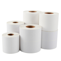 LTLL 20 à 100 mm Étiquettes autocollantes personnalisées étanches à l'huile et anti-rayures PET blanc brillant Transfert thermique Rouleau de papier