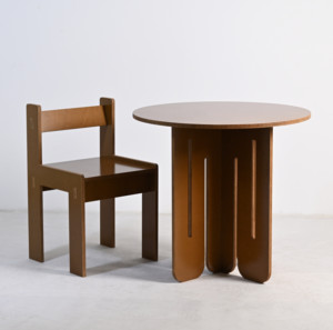 Mesa de Café Moderna Nórdica Creativa de Madera Contrachapada, Mesa de Cocina Pequeña de 80 cm, Mesa de Comedor Redonda de Madera para el Hogar o Cafetería - Product Image 1