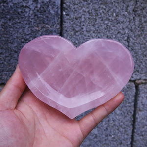 Atacado <span class=keywords><strong>gemstone</strong></span> natural esculpida lua estrelas coração rosa taças de cristal de quartzo - Product Image 6